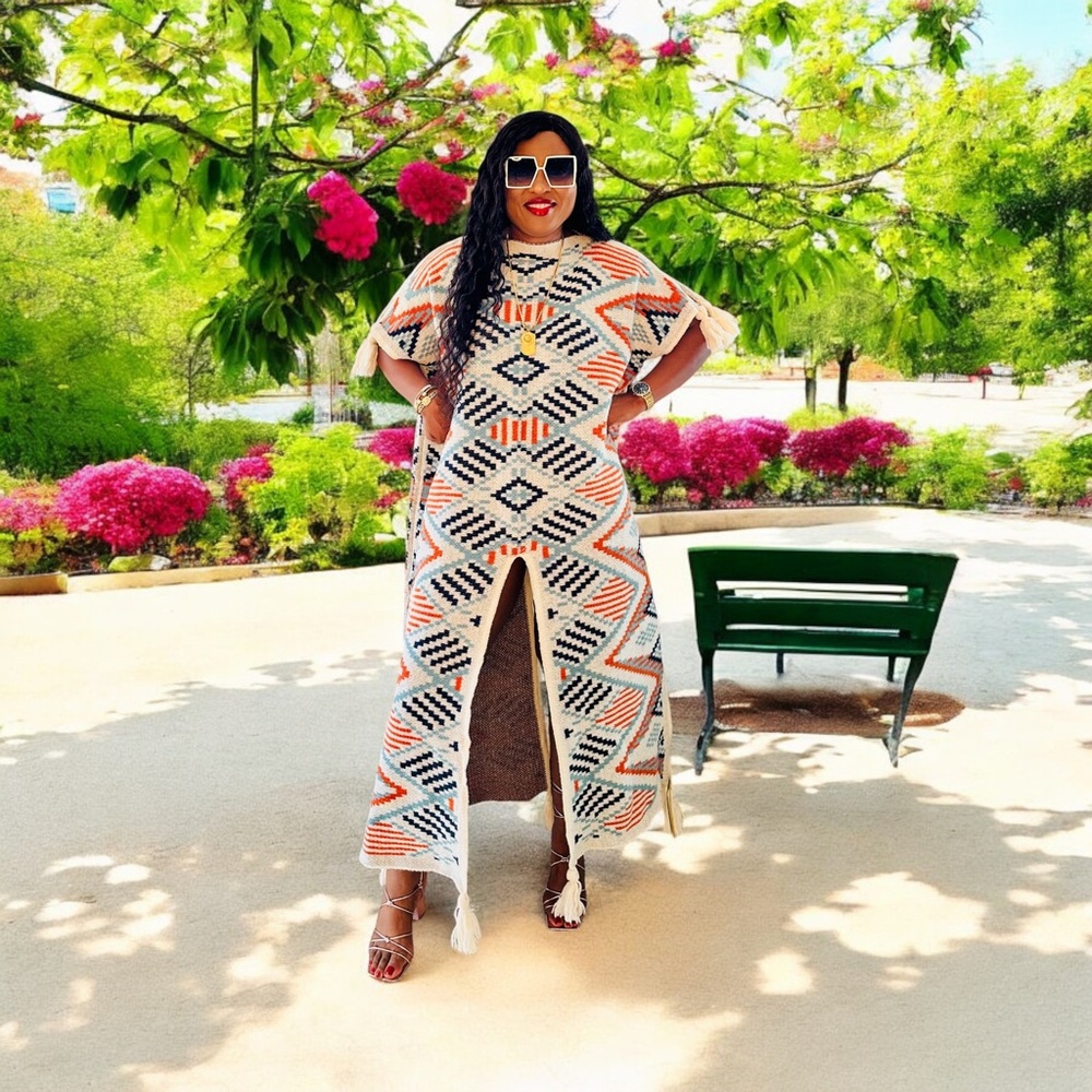 Tribal Maxi Cardigan. Super soft and thick for those cold days. Slay in this🔥💣